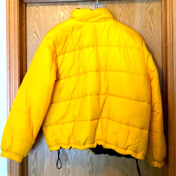RARE Vintage 90s Y2K Jones New York Med Yellow insulated lightweight puffer coat - Picture 2 of 12